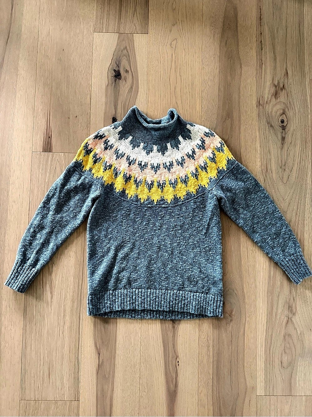 L.L.Bean Women's Cotton Ragg Sweater, Funnelneck Pullover Fair Isle Fair Isle